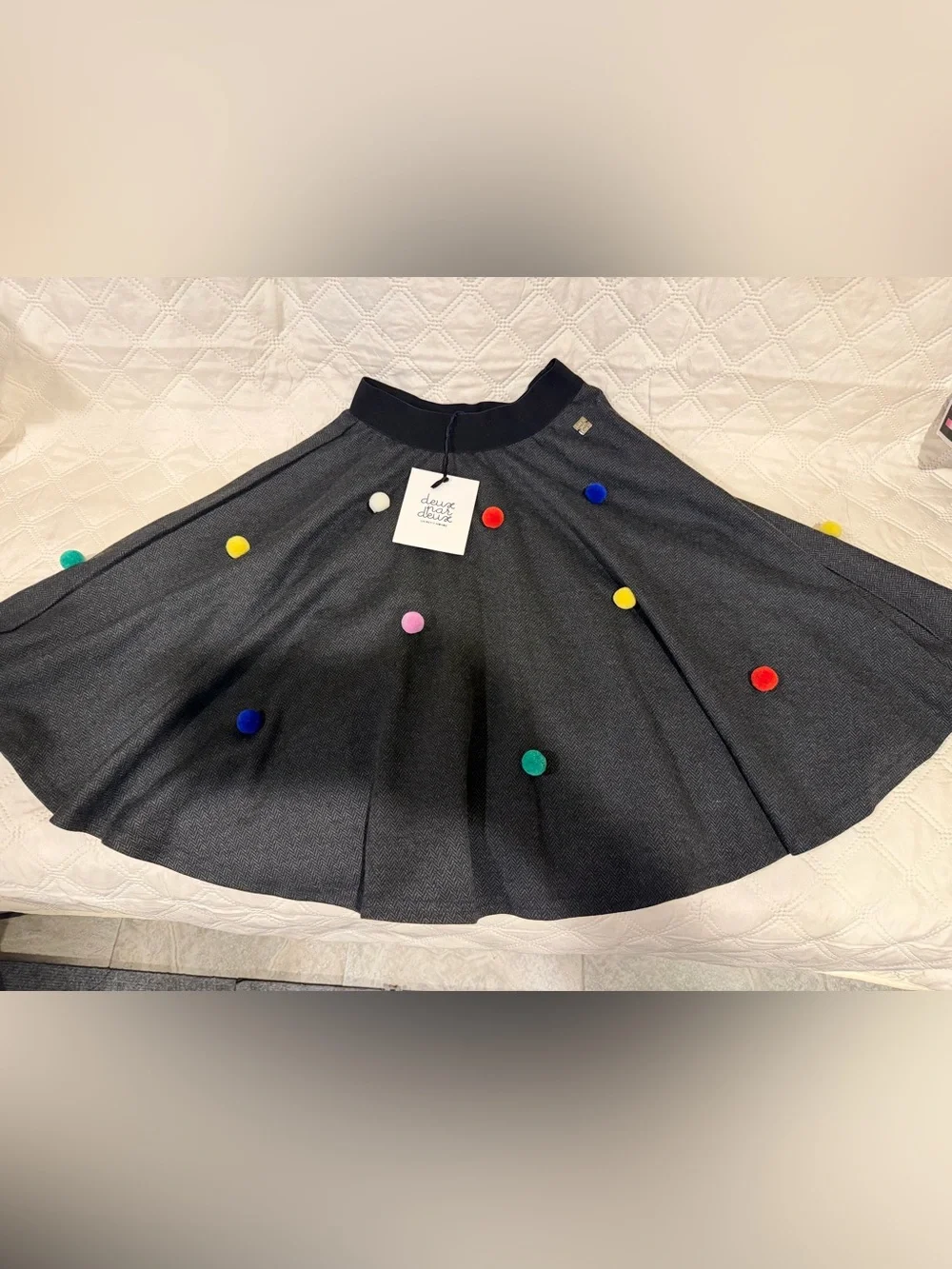 Deux par Deux Pom Pom skirt girls